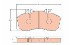 Sada brzdových platničiek kotúčovej brzdy TRW GDB5050