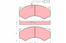 Sada brzdových platničiek kotúčovej brzdy TRW GDB5054