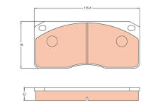 Sada brzdových destiček, kotoučová brzda TRW GDB5056