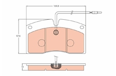 Sada brzdových destiček, kotoučová brzda TRW GDB5064
