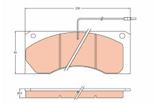 Sada brzdových destiček, kotoučová brzda TRW GDB5066