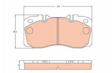 Sada brzdových platničiek kotúčovej brzdy TRW GDB5068