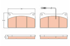 Sada brzdových destiček, kotoučová brzda TRW GDB5074