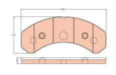 Sada brzdových destiček, kotoučová brzda TRW GDB5079