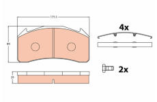 Sada brzdových platničiek kotúčovej brzdy TRW GDB5088