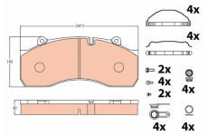 Sada brzdových platničiek kotúčovej brzdy TRW GDB5090