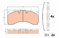 Sada brzdových platničiek kotúčovej brzdy TRW GDB5098