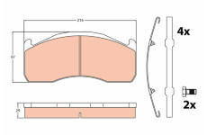 Sada brzdových platničiek kotúčovej brzdy TRW GDB5103