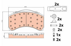 Sada brzdových platničiek kotúčovej brzdy TRW GDB5116