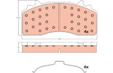 Sada brzdových platničiek kotúčovej brzdy TRW GDB5200