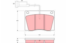 Sada brzdových destiček, kotoučová brzda TRW GDB569