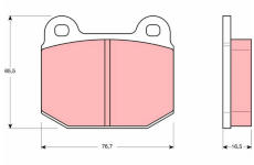 Sada brzdových destiček, kotoučová brzda TRW GDB611