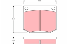 Sada brzdových destiček, kotoučová brzda TRW GDB637