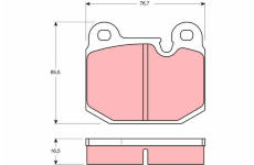 Sada brzdových destiček, kotoučová brzda TRW GDB654