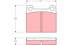 Sada brzdových destiček, kotoučová brzda TRW GDB656