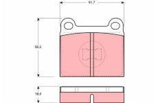 Sada brzdových destiček, kotoučová brzda TRW GDB663