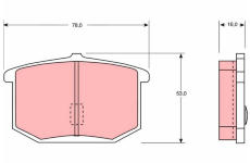 Sada brzdových destiček, kotoučová brzda TRW GDB670