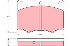 Sada brzdových destiček, kotoučová brzda TRW GDB674