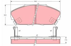 Sada brzdových destiček, kotoučová brzda TRW GDB733