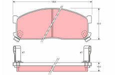 Sada brzdových destiček, kotoučová brzda TRW GDB737