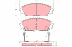 Sada brzdových destiček, kotoučová brzda TRW GDB763