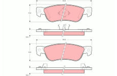 Sada brzdových platničiek kotúčovej brzdy TRW GDB768