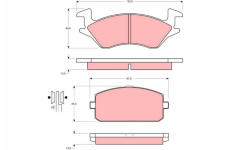 Sada brzdových platničiek kotúčovej brzdy TRW GDB769