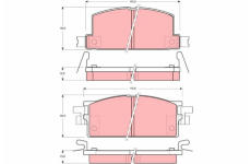 Sada brzdových destiček, kotoučová brzda TRW GDB780