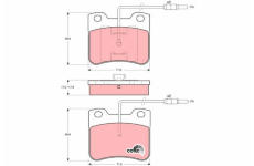 Sada brzdových destiček, kotoučová brzda TRW GDB794