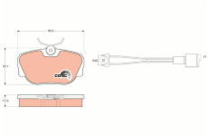 Sada brzdových destiček, kotoučová brzda TRW GDB820