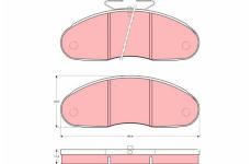 Sada brzdových destiček, kotoučová brzda TRW GDB827