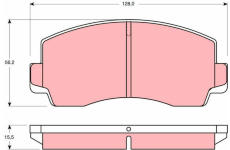 Sada brzdových destiček, kotoučová brzda TRW GDB828