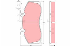 Sada brzdových destiček, kotoučová brzda TRW GDB842