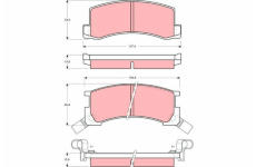 Sada brzdových destiček, kotoučová brzda TRW GDB871