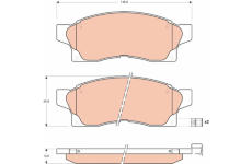 Sada brzdových destiček, kotoučová brzda TRW GDB877