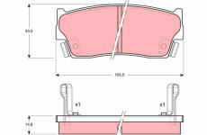 Sada brzdových destiček, kotoučová brzda TRW GDB885
