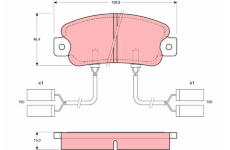 Sada brzdových destiček, kotoučová brzda TRW GDB901