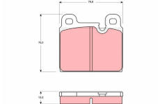 Sada brzdových destiček, kotoučová brzda TRW GDB918