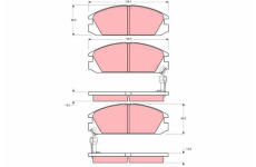 Sada brzdových destiček, kotoučová brzda TRW GDB925