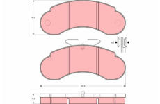 Sada brzdových platničiek kotúčovej brzdy TRW GDB950