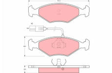 Sada brzdových destiček, kotoučová brzda TRW GDB960