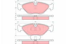 Sada brzdových platničiek kotúčovej brzdy TRW GDB969