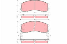 Sada brzdových destiček, kotoučová brzda TRW GDB981