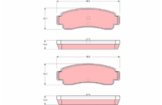 Sada brzdových platničiek kotúčovej brzdy TRW GDB982