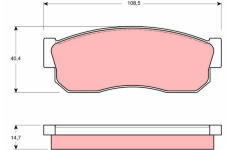Sada brzdových destiček, kotoučová brzda TRW GDB988