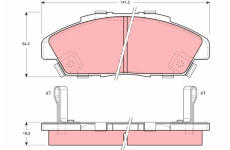 Sada brzdových destiček, kotoučová brzda TRW GDB996