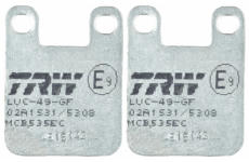 Sada brzdových destiček, kotoučová brzda TRW MCB535EC