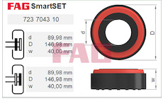 Sada ložisek kol FAG 723 7043 10