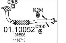 Výfuková trubka MTS 01.10052