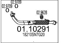 Výfuková trubka MTS 01.10291